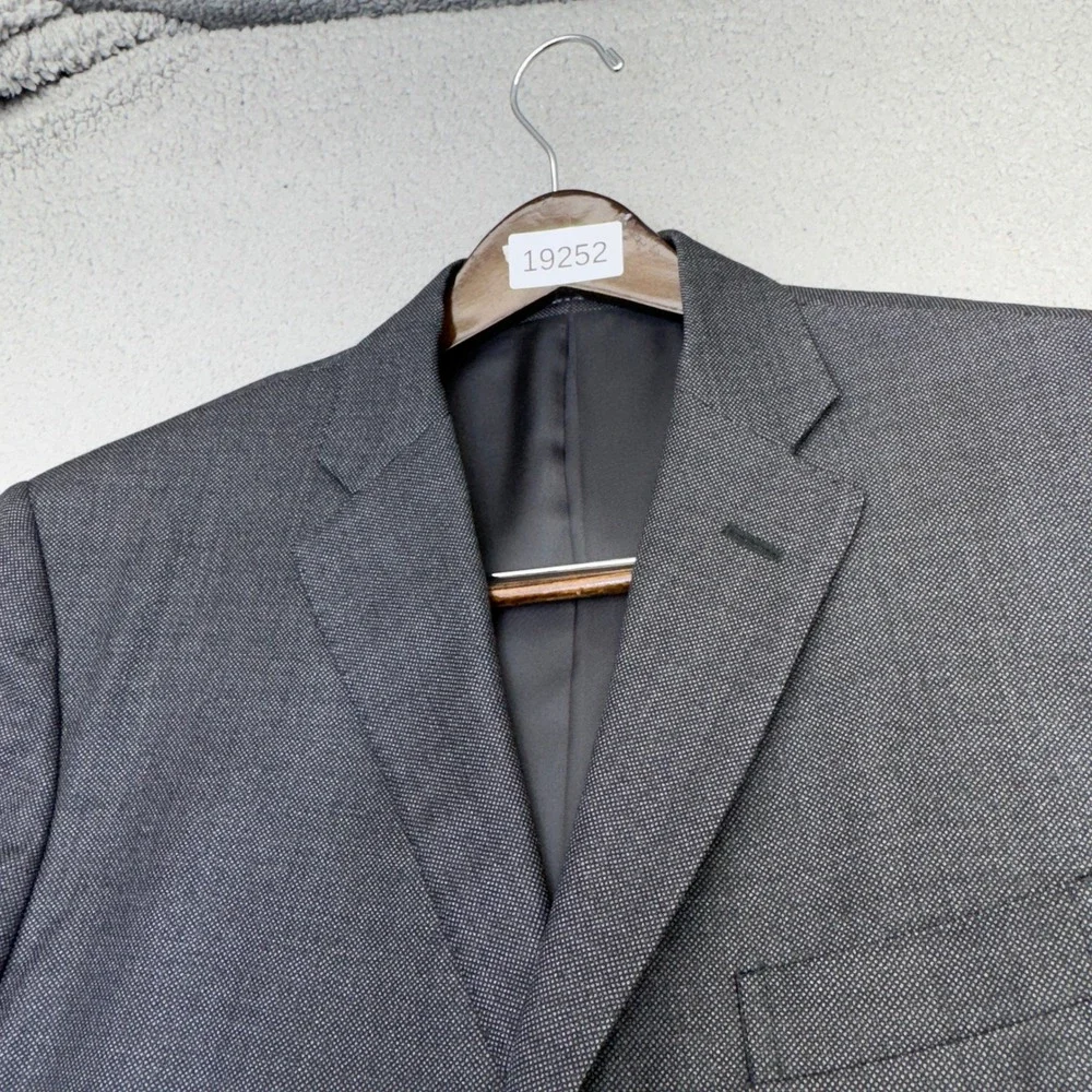 Polo Ralph Lauren Blazer Mens 44R Gray Extrafine Wool Sport Coat Jacket Italy 3B